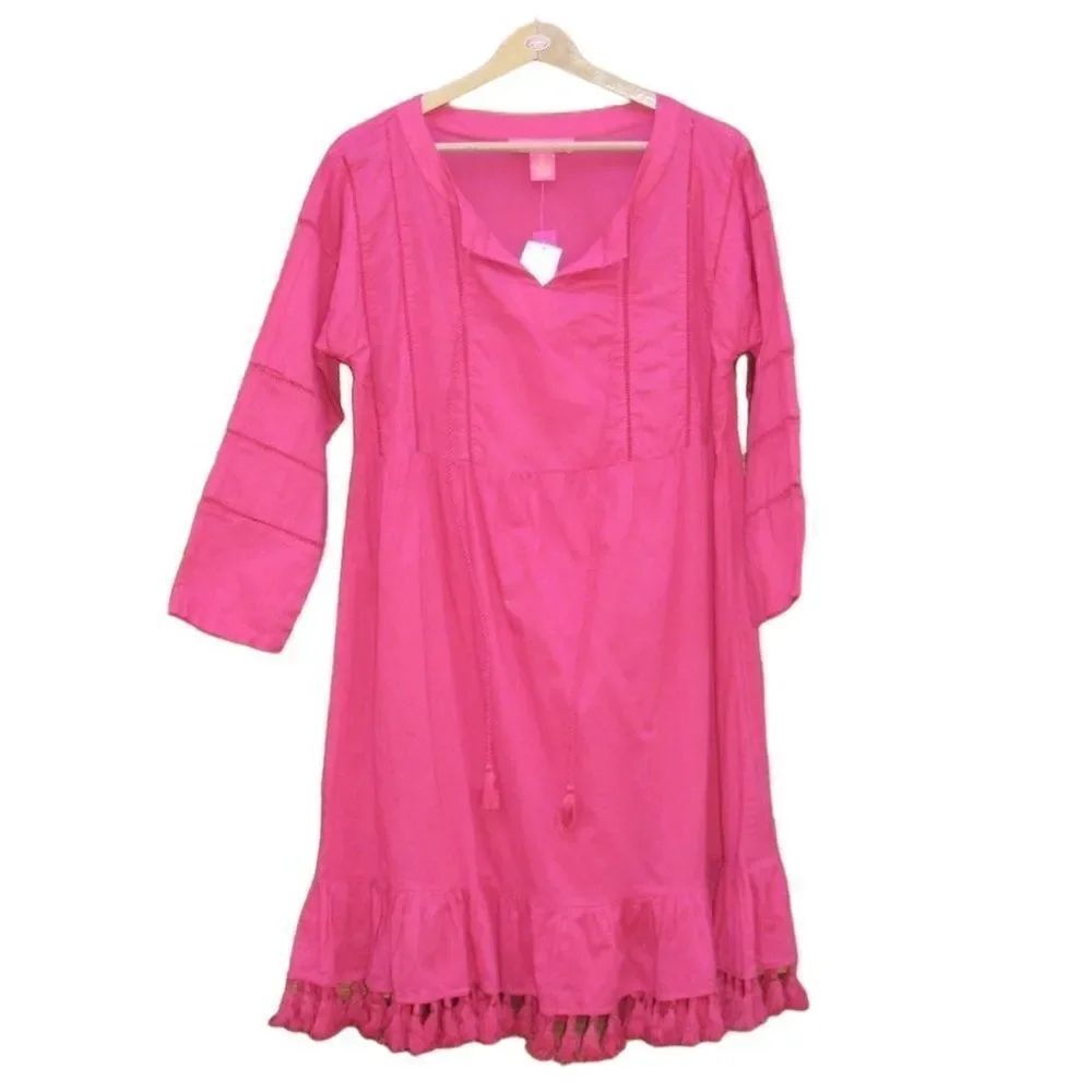 NWT Pink Boho Peasant Dress
